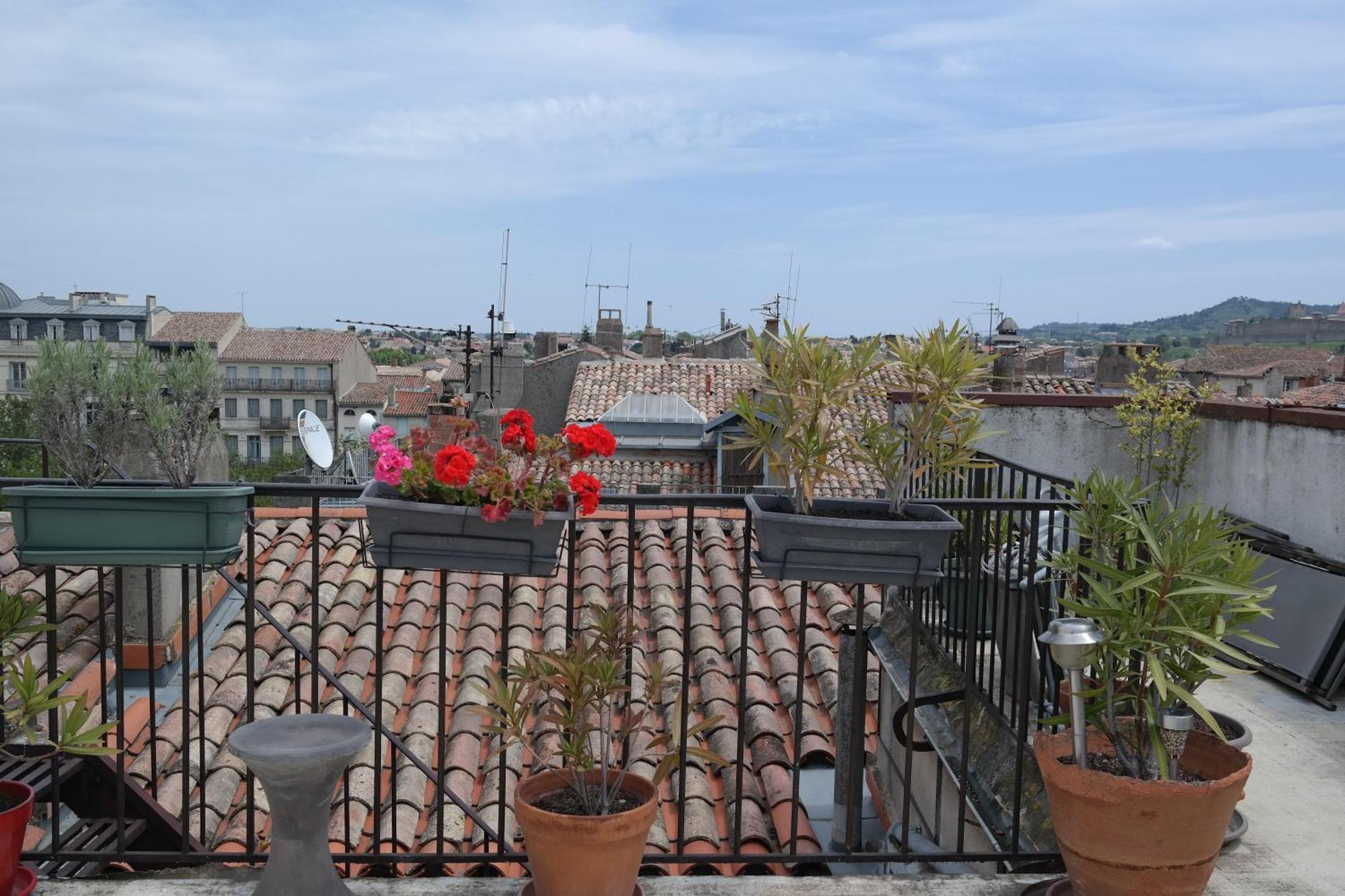 Penthouse Apartment Overlooking Place Carnot 카르카손 외부 사진
